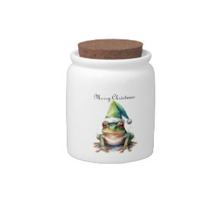 Frolic Christmas Frog, custom Candy Jar