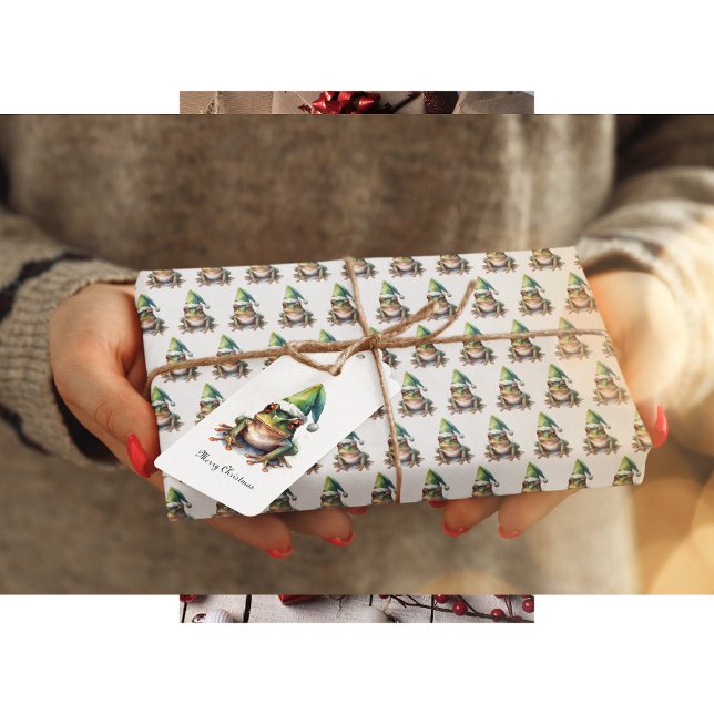 Frolic Christmas Frog, custom Gift Tags (Creator Uploaded)