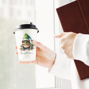 Frolic Christmas Frog, custom Paper Cups