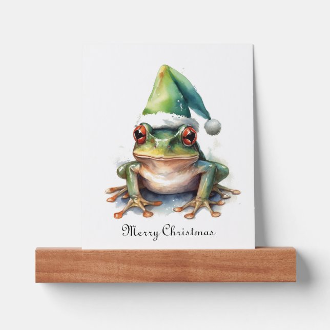 Frolic Christmas Frog, custom Picture Ledge (Front)