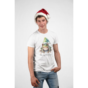 Frolic Christmas Frog, custom T-Shirt