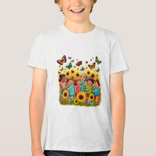 Frolic in Fields Tri-Blend Shirt (Front)