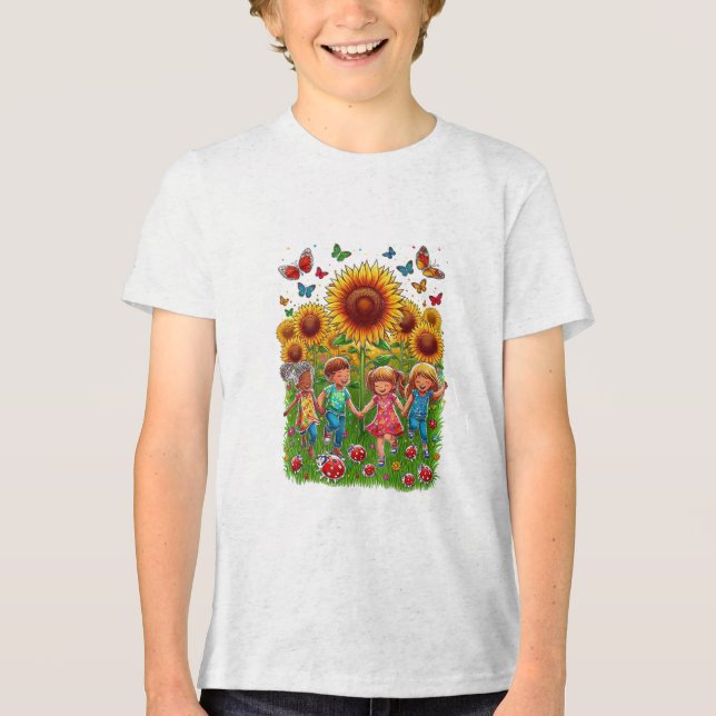 Frolic in Fields Tri-Blend Shirt (Front)