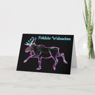 Froliche Weihnachten - Electric Moose Holiday Card