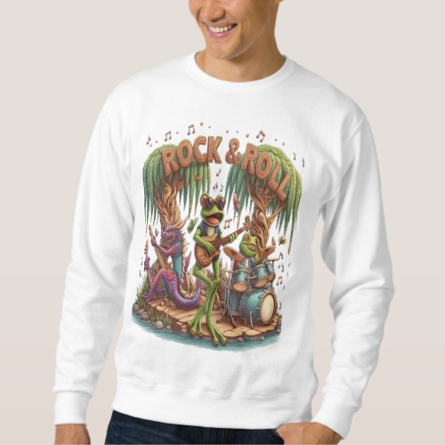 Frolicking Frogs Form Fantastic Froggy Band Sweatshirt