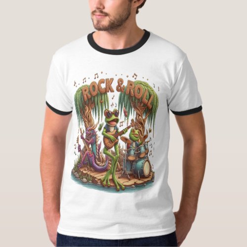 Frolicking Frogs Form Fantastic Froggy Band T_Shirt