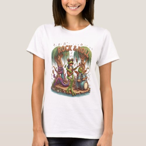 Frolicking Frogs Form Fantastic Froggy Band T_Shirt