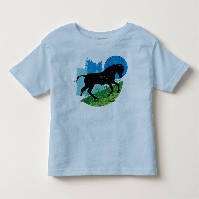 Frolicking Horse Design Tee Shirt (Front)