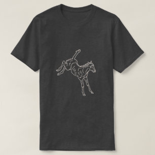 Frolicking Horse Foal - transparent line. T-Shirt