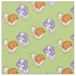 Frolicking Kawaii Puppies Japanese Chin Fabric