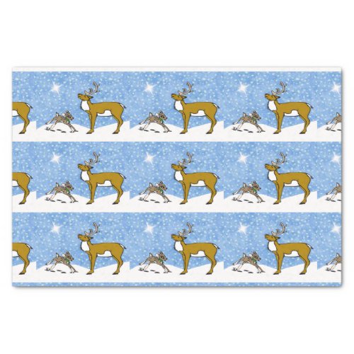 Frolicking ReindeerTissue Paper