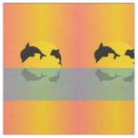 Frollocking Dolphins at Sunset Fabric