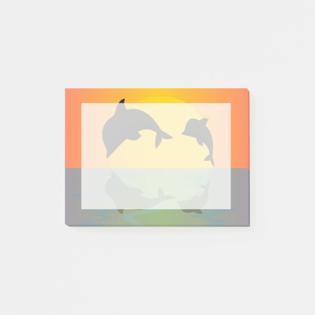 Frollocking Dolphins at Sunset Post-it Notes (Front)