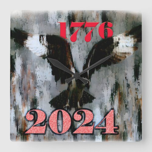 From 1776 to 2024 Patriotic Wall Clock