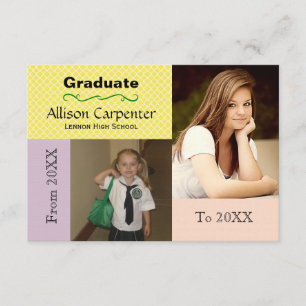 From 20XX To 20XX 2 Photo - 3x5 Grad Announcement