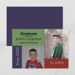 From 20XX To 20XX 2 Photo - 3x5 Grad Announcement