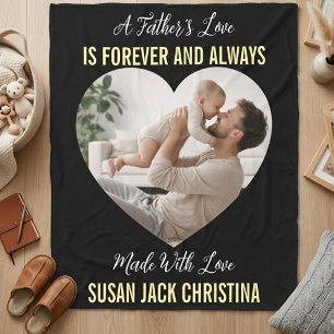 From a Father’s Love Personalized Photo Fleece Blanket