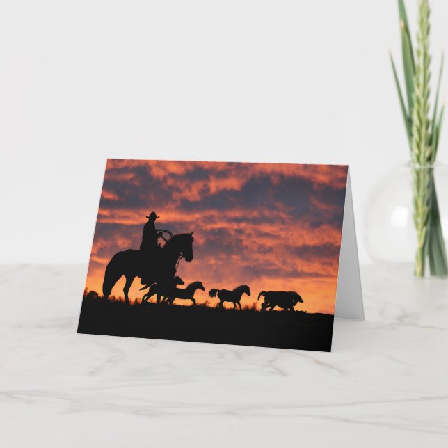 From Across the Miles Cowboy Birthday Card (Front)