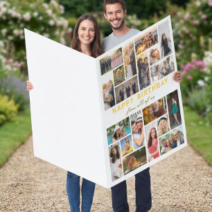 From all of Us Birthday Photo Collage 20 Picture Card