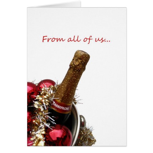 from all of us card champagne