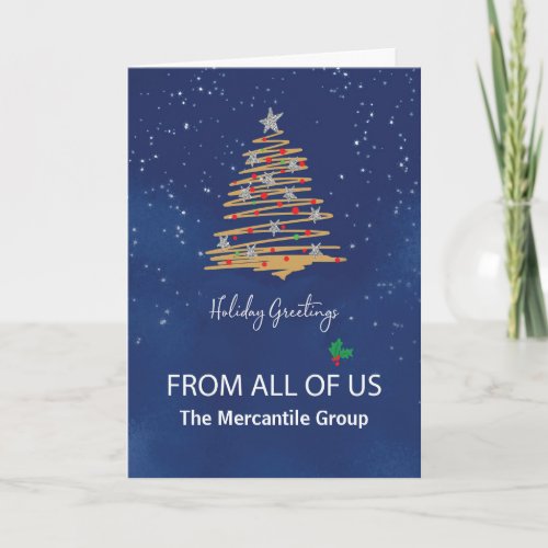 From All of Us Christmas Tree Customizable Card