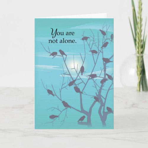 From All of Us End of Life Goodbye Group of Birds  Card