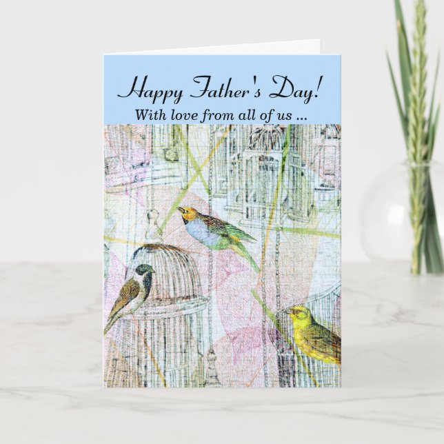 From all of us / Happy Father's Day - Birds Card (Front)