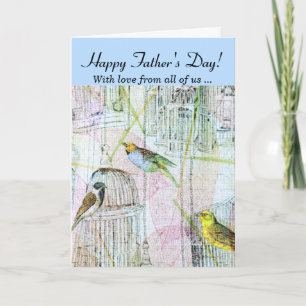 From all of us / Happy Father's Day - Birds Card