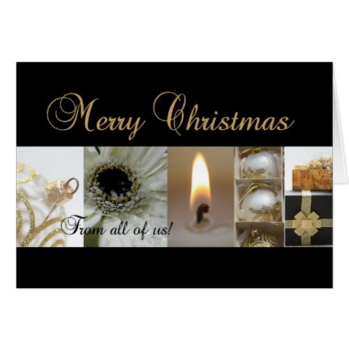 from all of us Merry Christmas  black gold christm