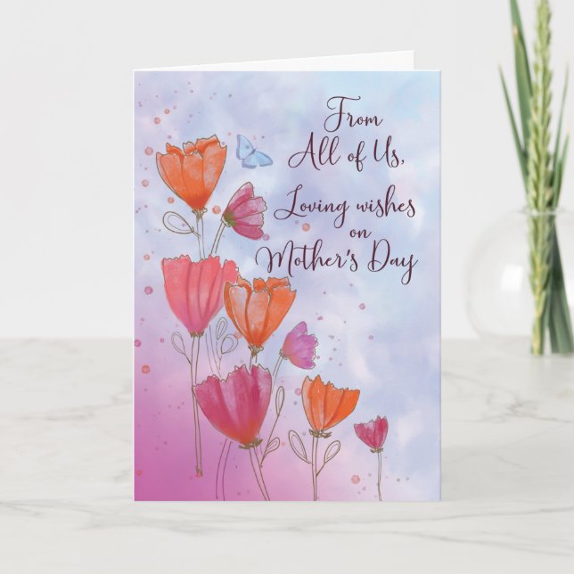 From All of Us Mothers Day Love with Orange  Card (Front)