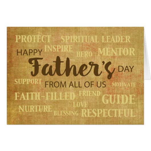 From All of Us Religious Father's Day Qualities (Front Horizontal)