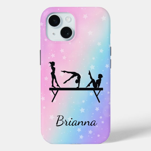 From Beam to Phone Personalized Gymnastics Case-Mate iPhone Case (Back)