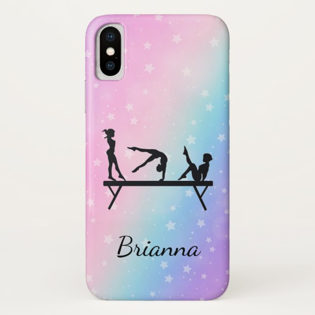 From Beam to Phone Personalized Gymnastics Case-Mate iPhone Case (Back)