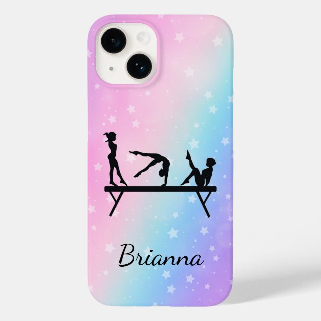 From Beam to Phone Personalized Gymnastics Case-Mate iPhone Case (Back)