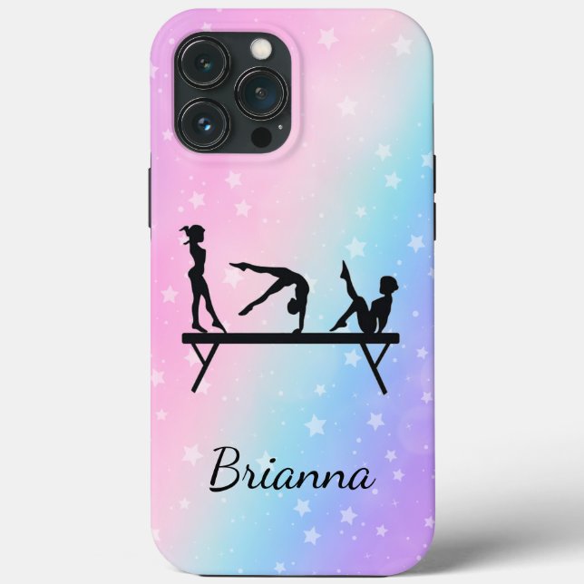 From Beam to Phone Personalized Gymnastics Case-Mate iPhone Case (Back)