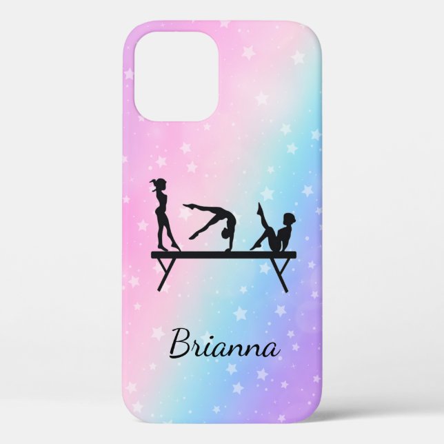 From Beam to Phone Personalized Gymnastics Case-Mate iPhone Case (Back)