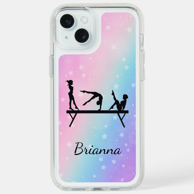 From Beam to Phone Personalized Gymnastics Speck iPhone Case (Front (White))