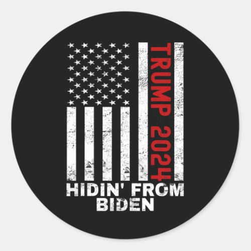 From Biden Kids Men Trump 2024 Flag Anti Joe Biden Classic Round Sticker
