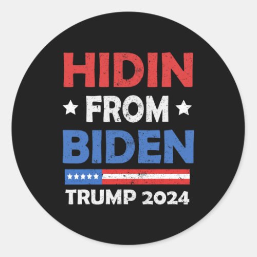 From Biden Trump 2024 Funny Anti Joe Biden Men Wom Classic Round Sticker