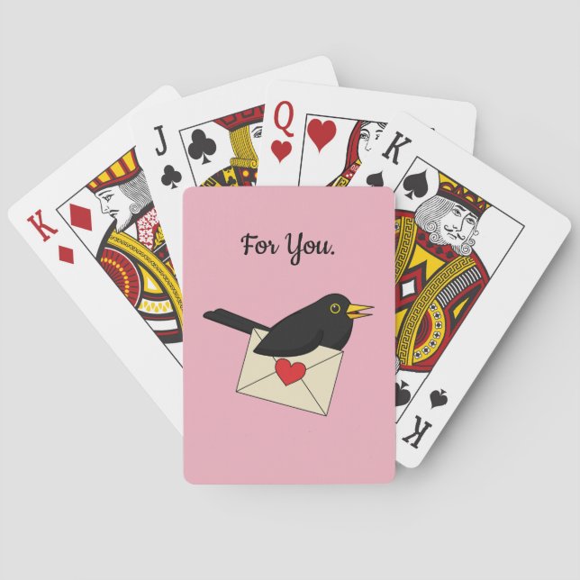 From Blackbird with Love | Add Your Text Poker Cards (Back)