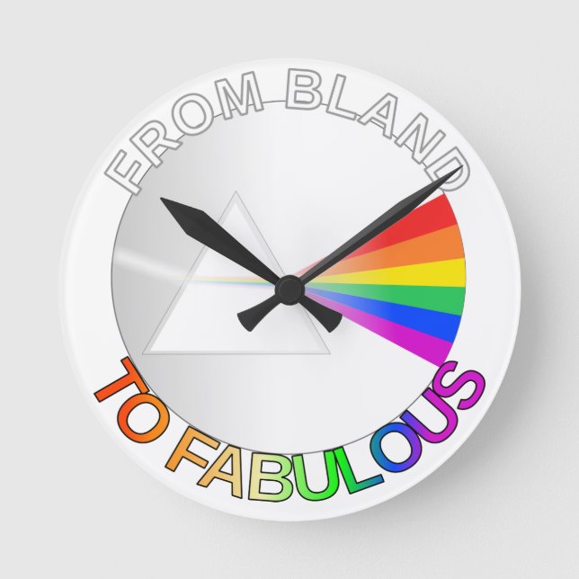 From Bland to Fabulous Round Clock (Front)
