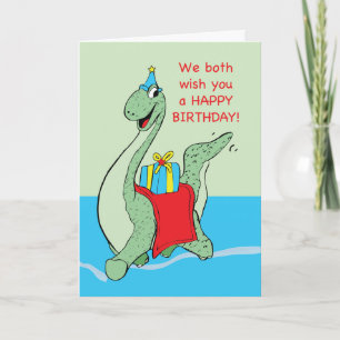 From Both Of Us, Boy, Birthday Dinosaur Card