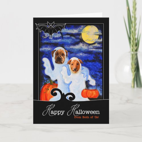 from Both of Us  Halloween Funny Ghost Dogs Card