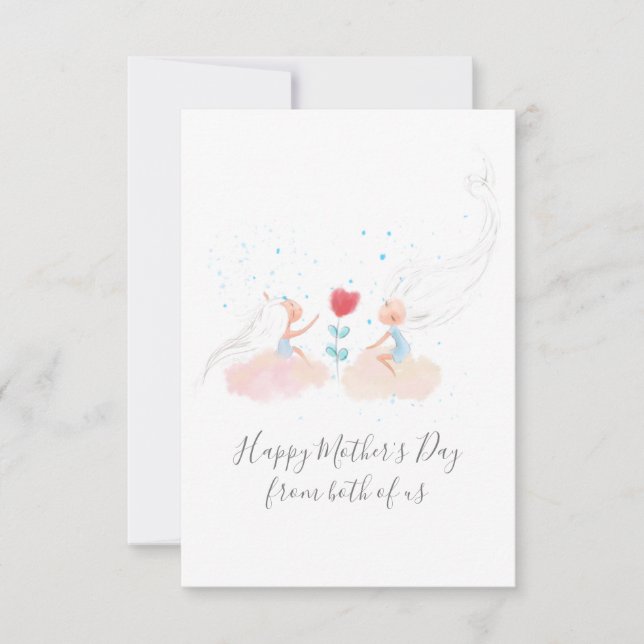 From Both of Us Sweet Girls Mother's Day Flat Card (Front)