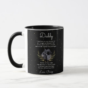 From Bump to Dad Message Gold Leaf Black  Mug