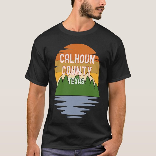 From Calhoun County Texas Vintage Sunset T-Shirt (Front)