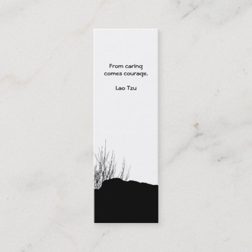 Customizable From Caring Comes Courage/Bookmark Business Card