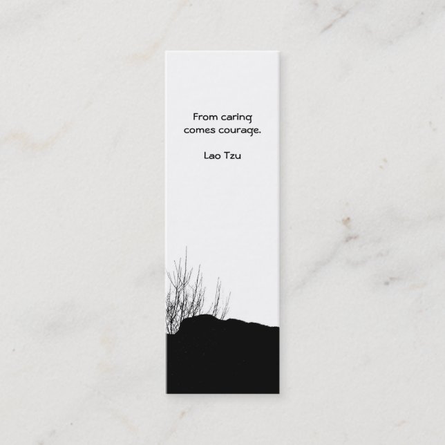 ©From Caring Comes Courage/Bookmark Mini Business Card (Front)