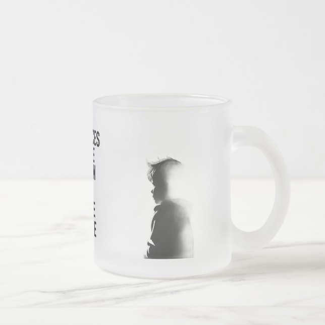 FROM CHAOS TO POWER FROSTED GLASS COFFEE MUG (Right)