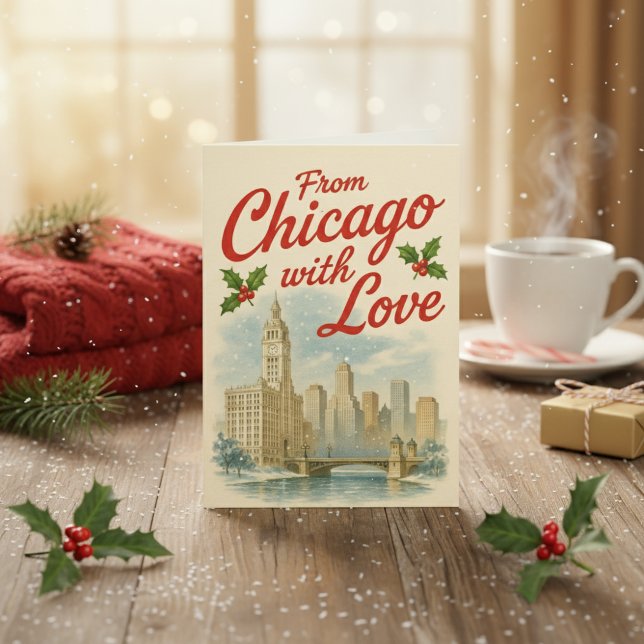 From Chicago With Love – Vintage Christmas Folded  Card (Creator Uploaded)